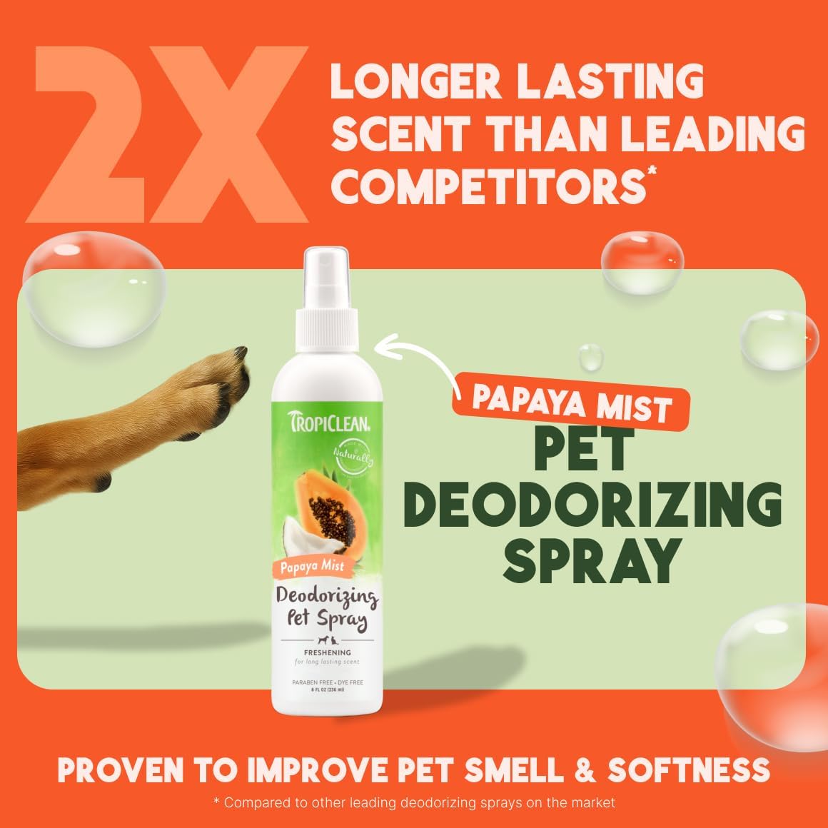 Tropiclean Papaya Mist Deodorant Spray 236ml