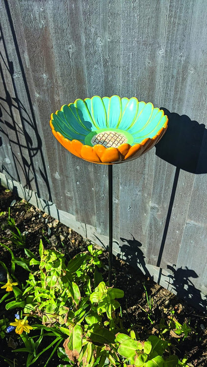 Wildlife World Ceramic African Daisy Wild Bird Drinker