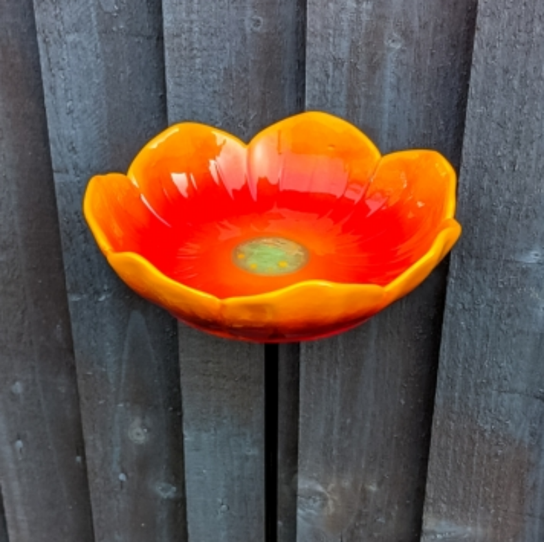 Wildlife World Ceramic Wild Poppy Wild Bird Feeder