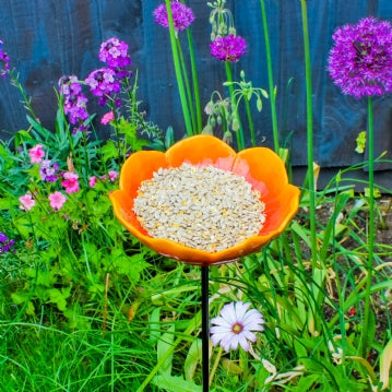 Wildlife World Ceramic Wild Poppy Wild Bird Feeder