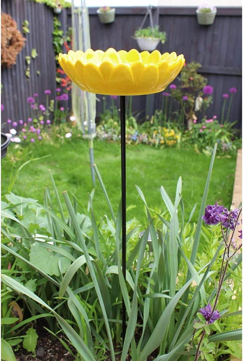 Wildlife World Ceramic Sunflower Wild Bird Feeder
