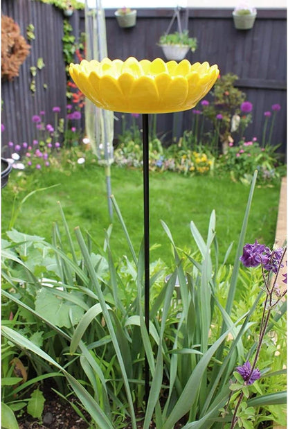 Wildlife World Ceramic Sunflower Wild Bird Feeder