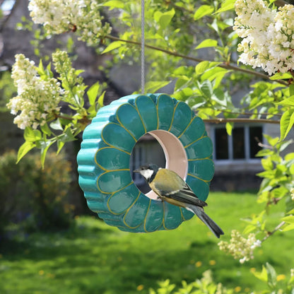 Wildlife World Ceramic African Daisy Hanging Wild Bird Feeder