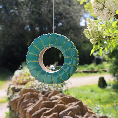 Wildlife World Ceramic African Daisy Hanging Wild Bird Feeder