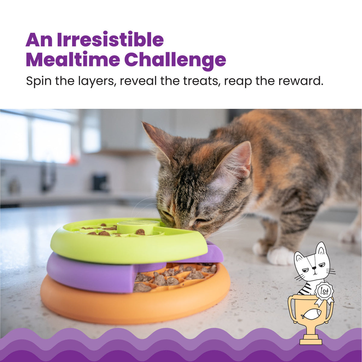 Catstages Kitty Lickin Layers Puzzle Feeder