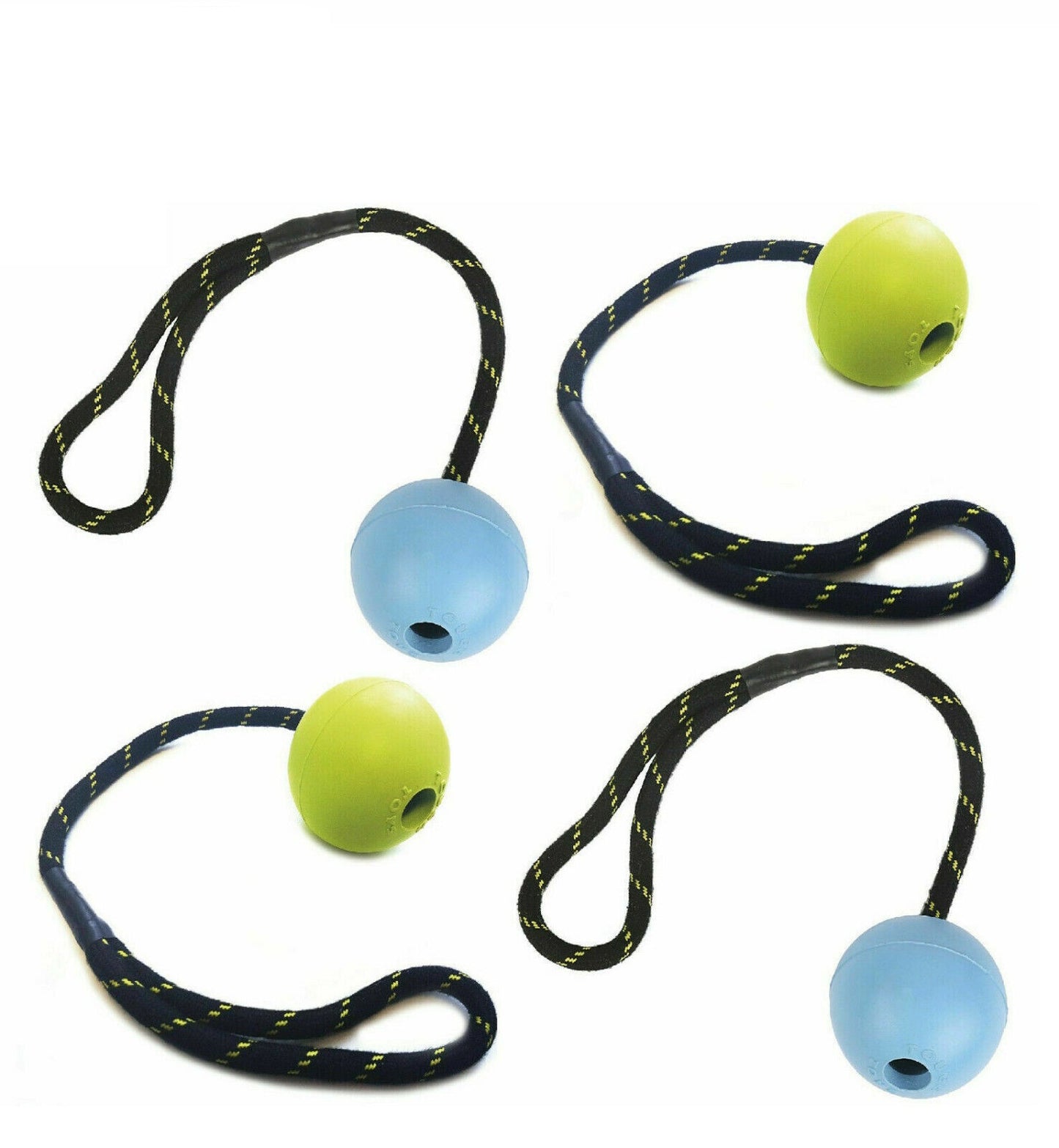 Tough Toys Floating Ball 2.5" Ball On Rope Assorted Colours