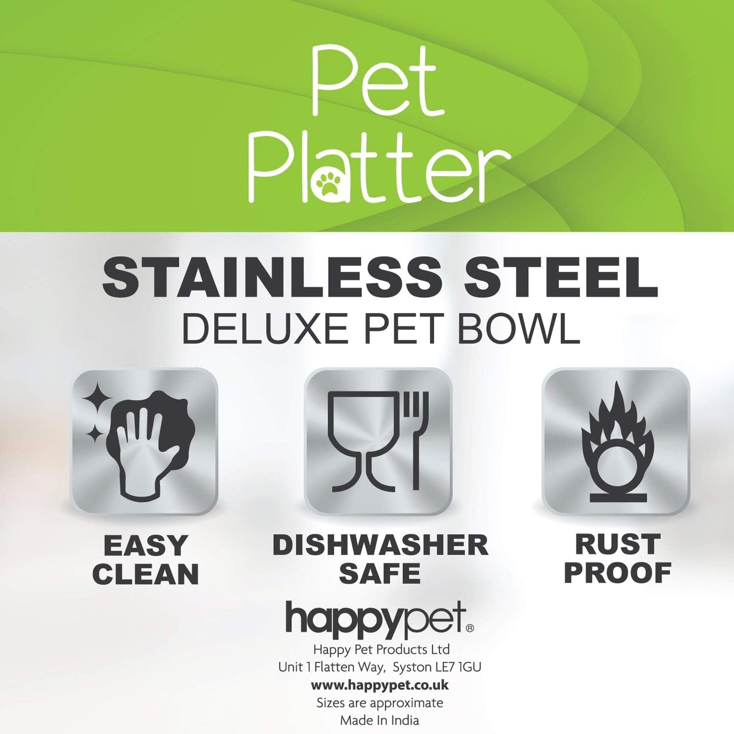 Pet Platter Stainless Steel Dish 4.5" 11cm