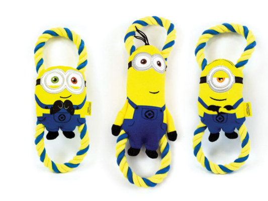 1x Minions Double Tug For Small Dogs Toy Assorted  styles