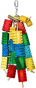 The Bird House Groovy Coloured Wooden Blocks Medium Bird Toy
