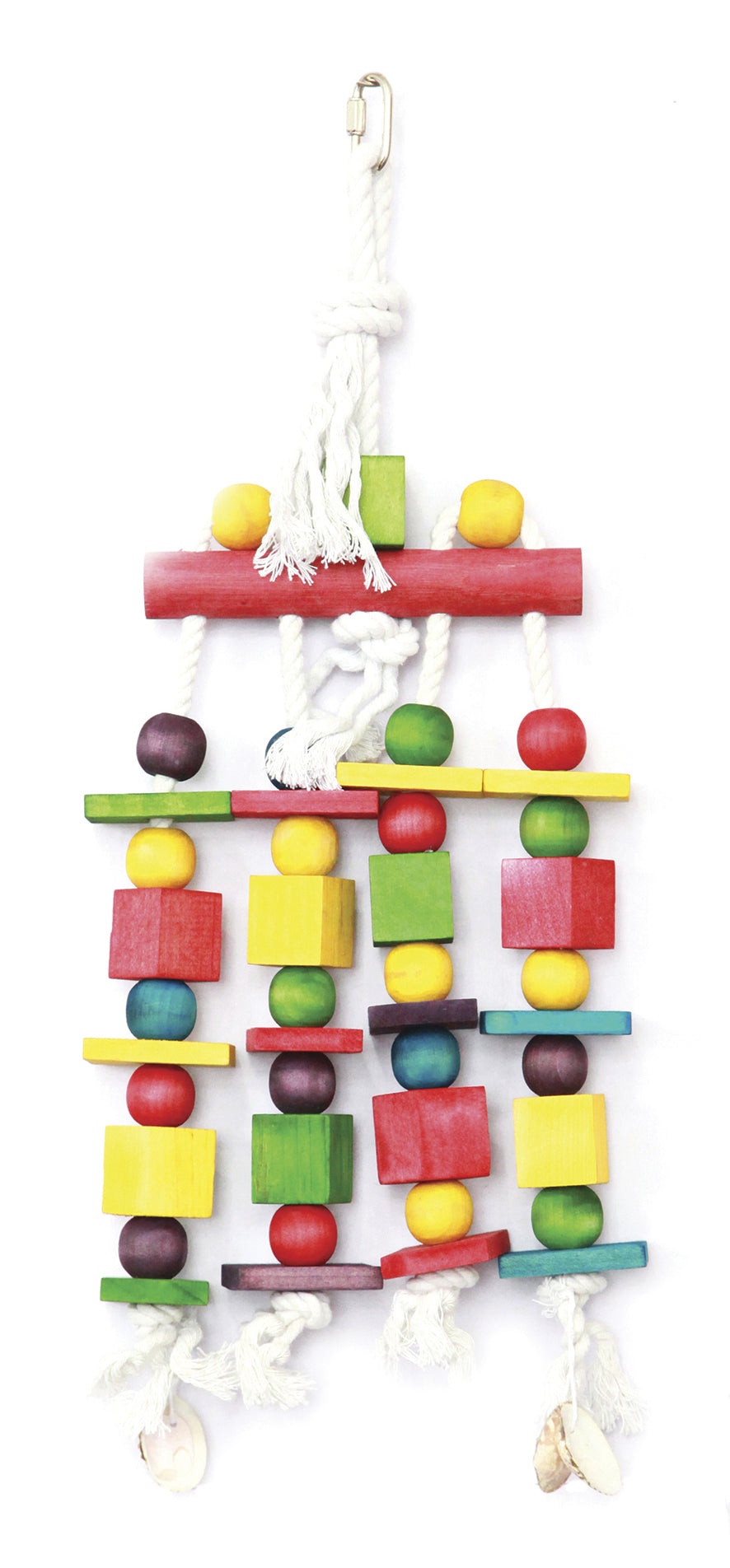 The Bird House Blocks N Beads Rope N Wood Parrot Toy