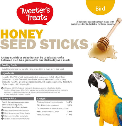 Tweeter's Parrot Seed Treat Sticks Honey 2 Sticks 100g