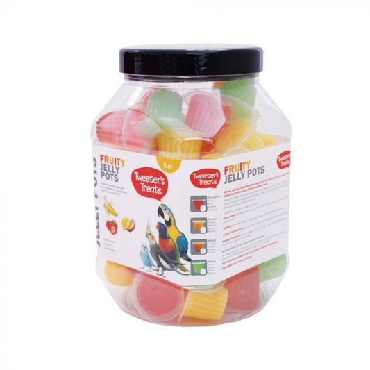 Tweeter's Parrot & Parakeet Fruity Jelly Pot Treats Jar Of 60
