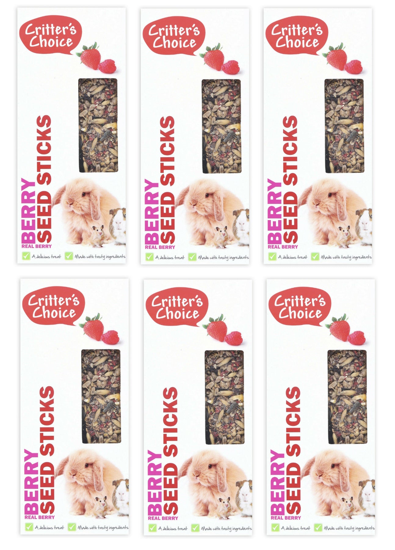 Critter's Choice Small Animal Seed Sticks Strawberry & Raspberry 2 Sticks 100g
