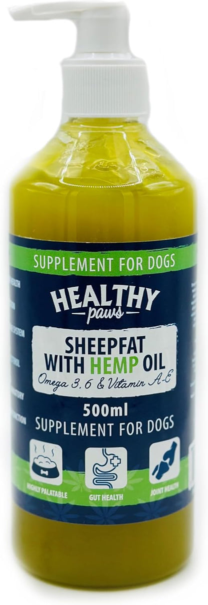 Healthy Paws Sheepfat With Hemp Oil 500ml