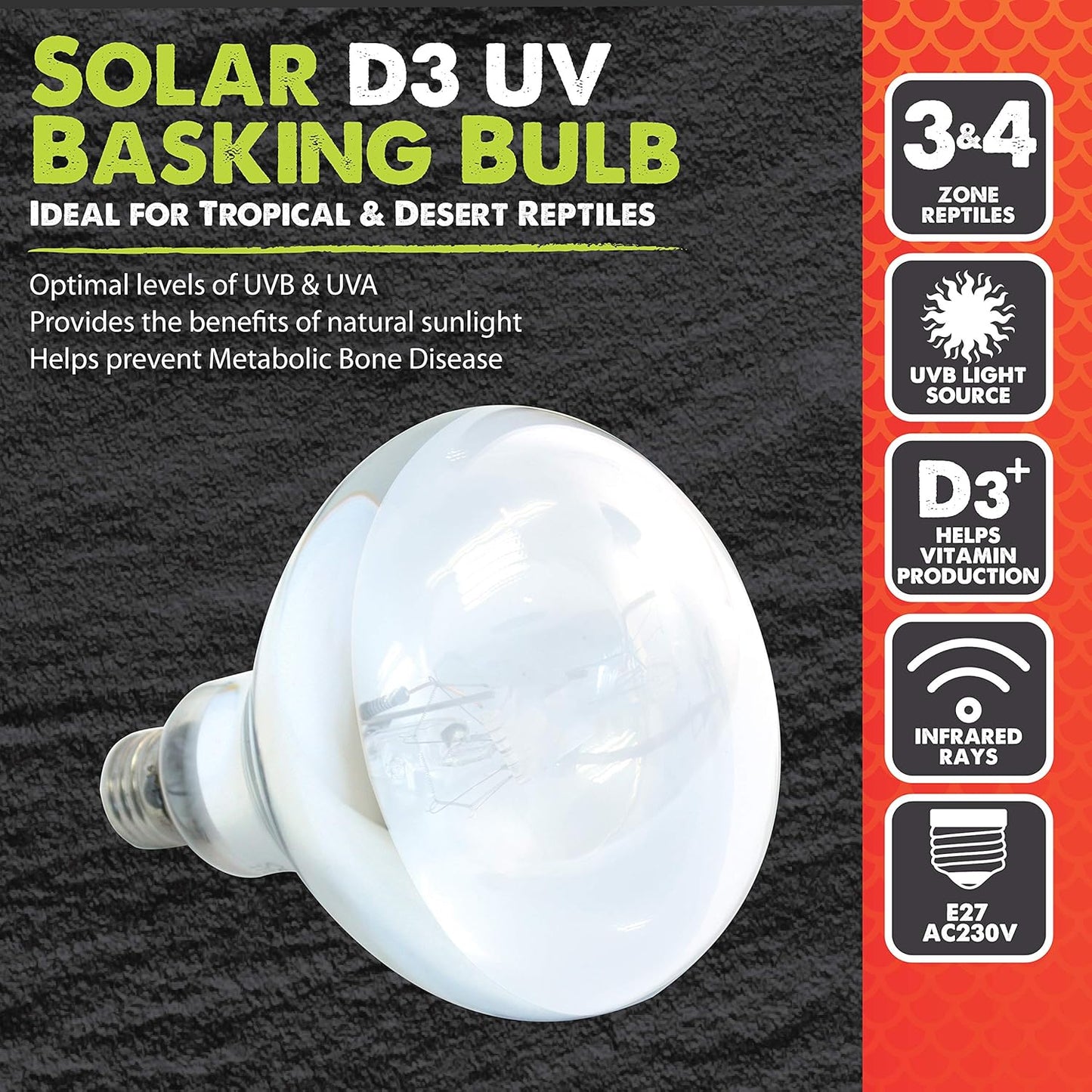 Komodo All In One Solar D3 Uv Basking Bulb 80w