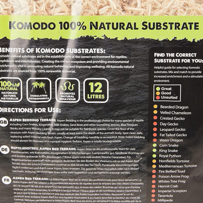 Komodo Aspen Bedding 12ltrs