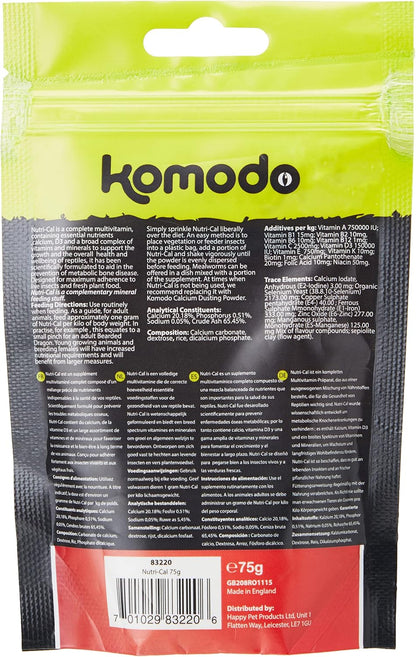 Komodo Nutri Cal 75g Complete Multi Vitamin Supplement