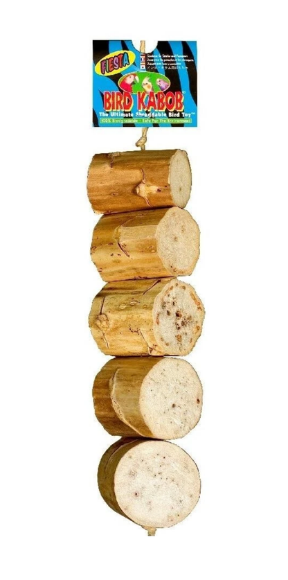 Bird Kabob Fiesta Original Wooden Blocks Parrot Shredding Toy 42cm