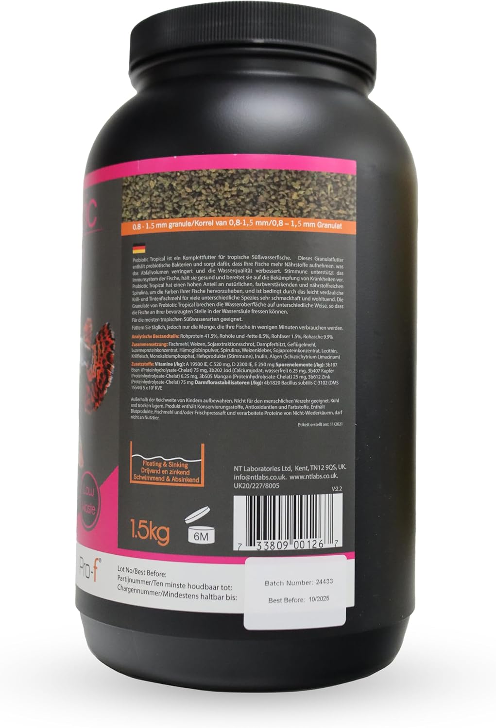 NT Labs Pro F Probiotic Tropical 1.5kg