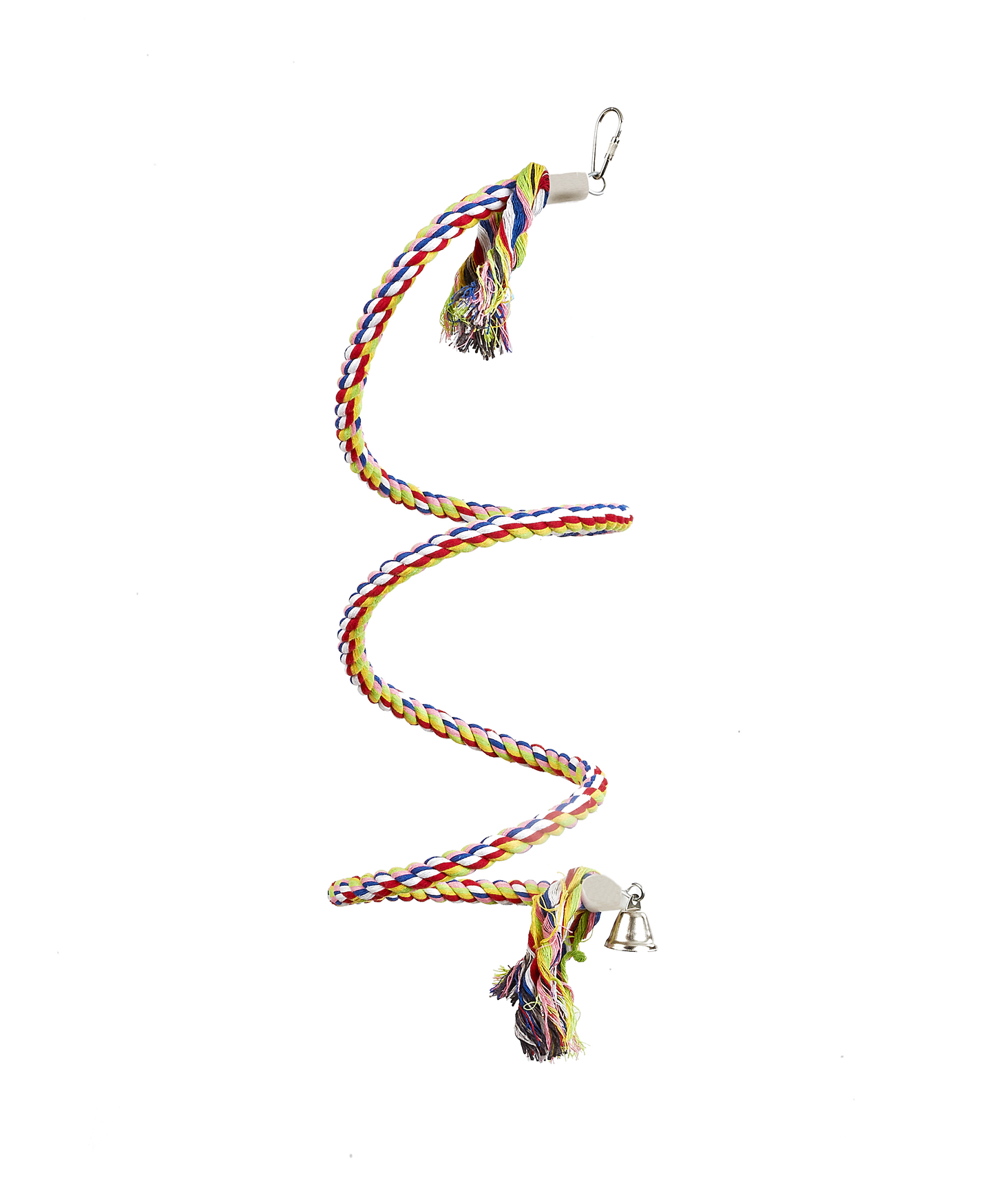 Adventure Bound Rainbow Spiral Rope Parrot Toy