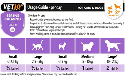 VetIQ Serene-um Calming Tablets 120 Tablets 1-20kg