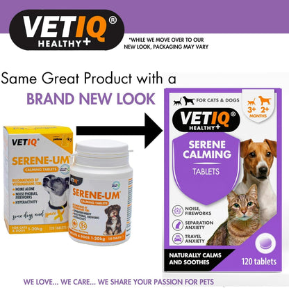 VetIQ Serene-um Calming Tablets 120 Tablets 1-20kg