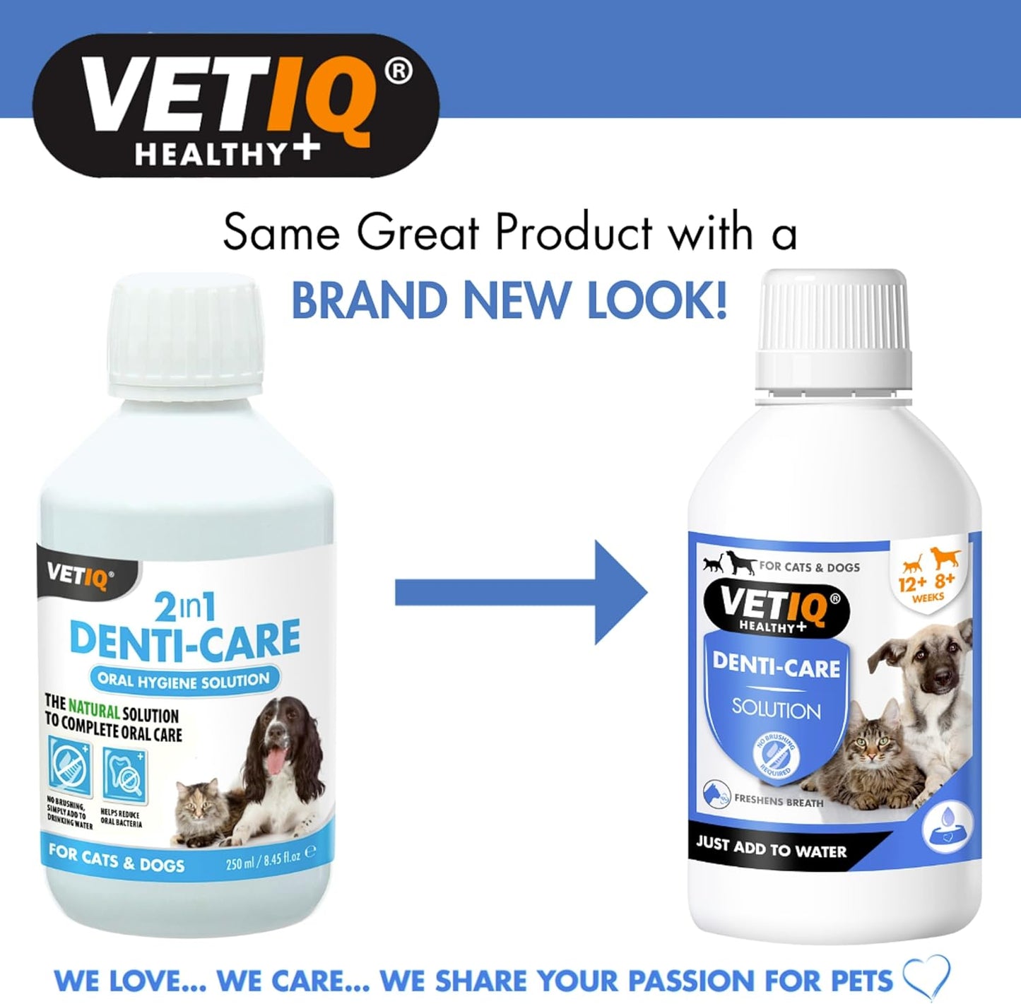 VetIQ 2in1 Denti Care Oral Hygiene Solution 250ml