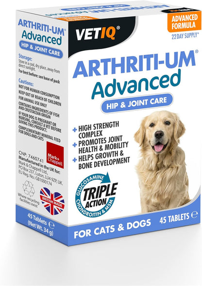 VetIQ Arthriti-UM Advanced Hip & Joint Care 45 Tablets