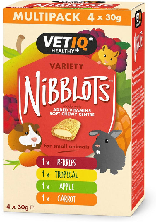 Vetiq Nibblots Small Animal Variety Pack, 4 x 30g Display Box