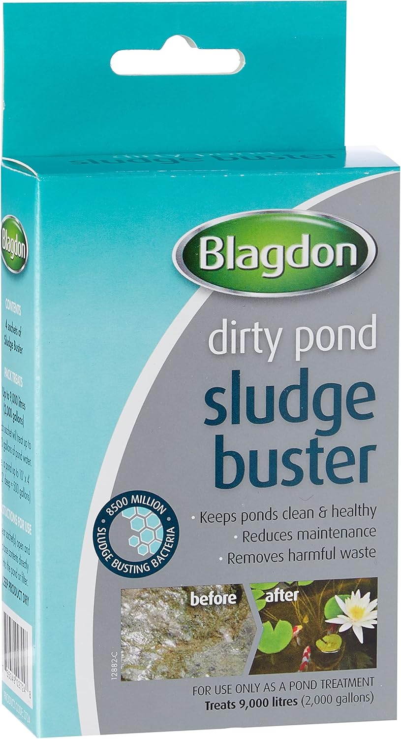 Blagdon Dirty Pond Sludge Buster Box Of 4 Sachets Treats 2000 Gallons