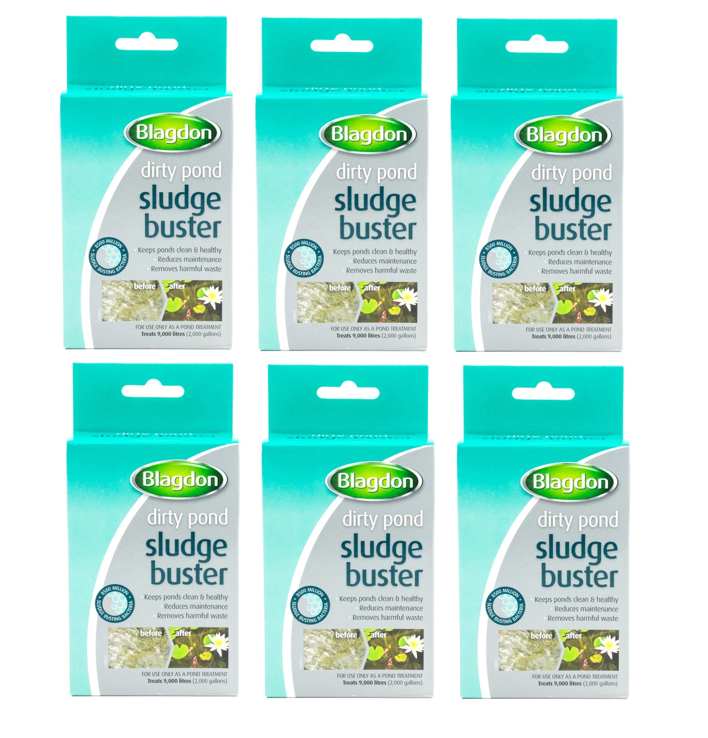 Blagdon Dirty Pond Sludge Buster Box Of 4 Sachets Treats 2000 Gallons