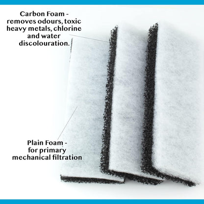 Interpet Pf 3 Service Kit Bonded Carbon & Sponge 3pcs
