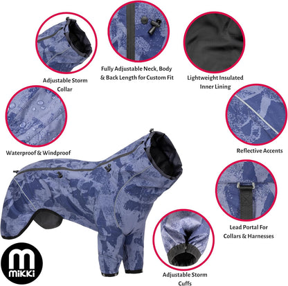 Mikki All Weather Coat Large 20" Blue