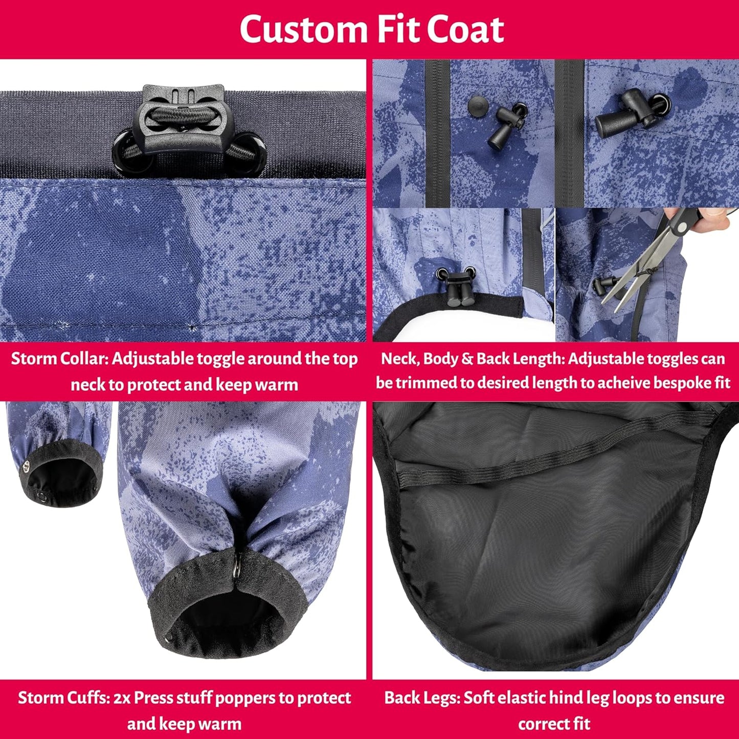 Mikki All Weather Coat Large 20" Blue