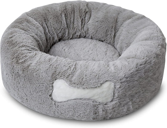 Mikki Calming Donut Bed Grey Small