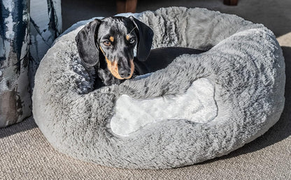 Mikki Calming Donut Bed Grey Small