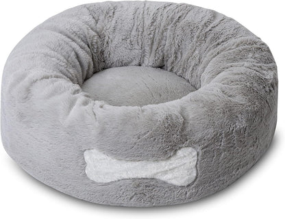 Mikki Calming Donut Bed Grey Medium