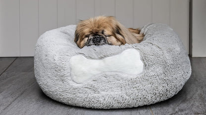 Mikki Calming Donut Bed Grey Medium