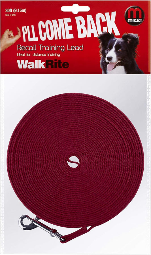 Mikki Recall Training Lead 30ft(9.15m) Black Or Red