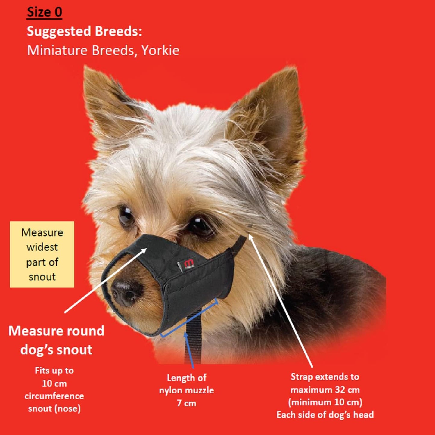 Mikki Nylon Muzzle Size 0