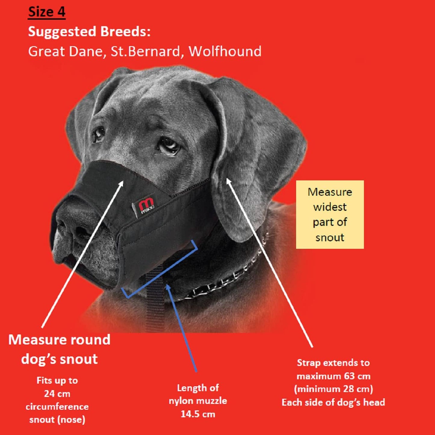 Mikki Nylon Muzzle Size 4