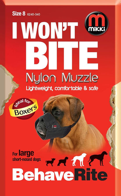 Mikki Nylon Muzzle Size 8 Boxer