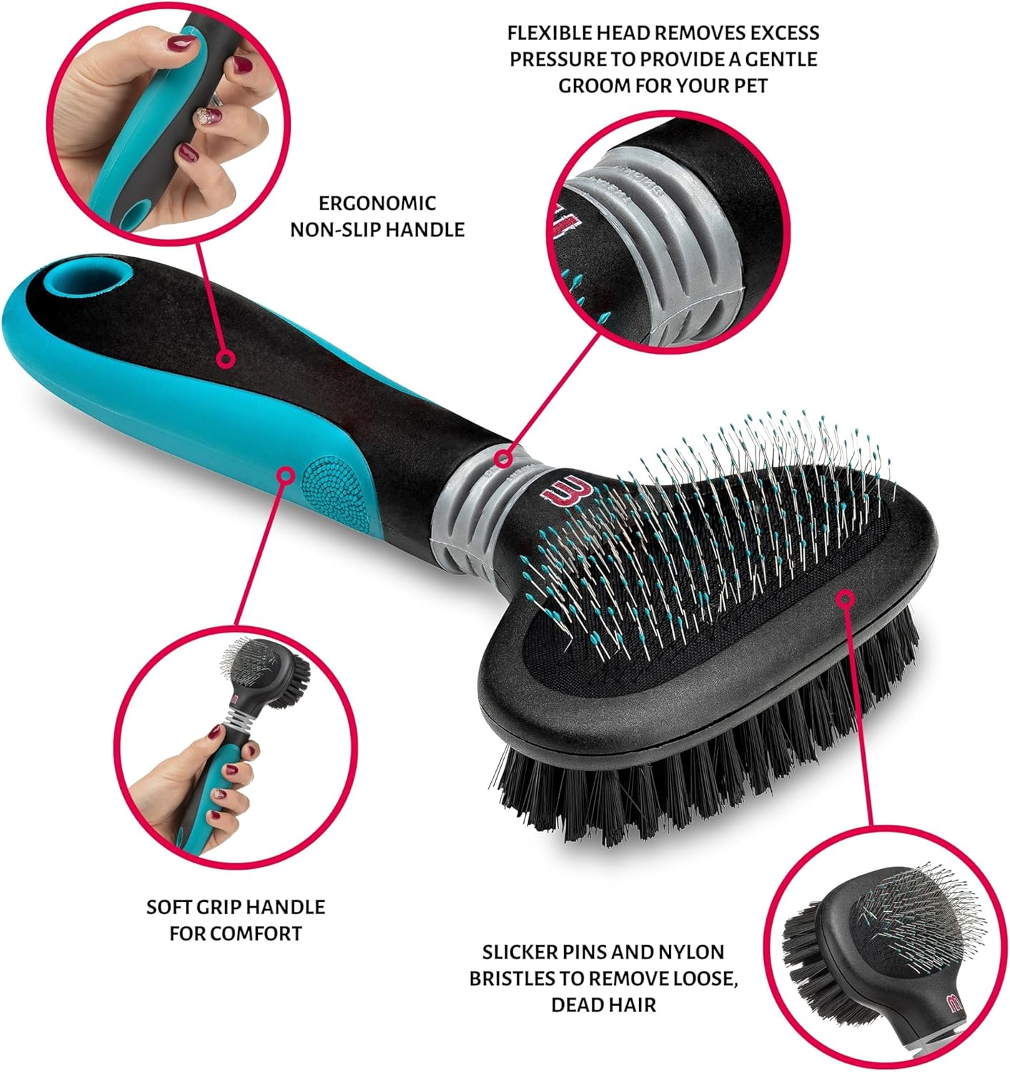 Mikki Dual Brush Slicker Small