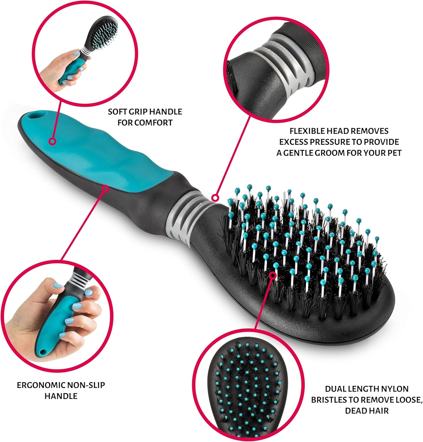 Mikki Porcupine Brush Double/ Thick Coats