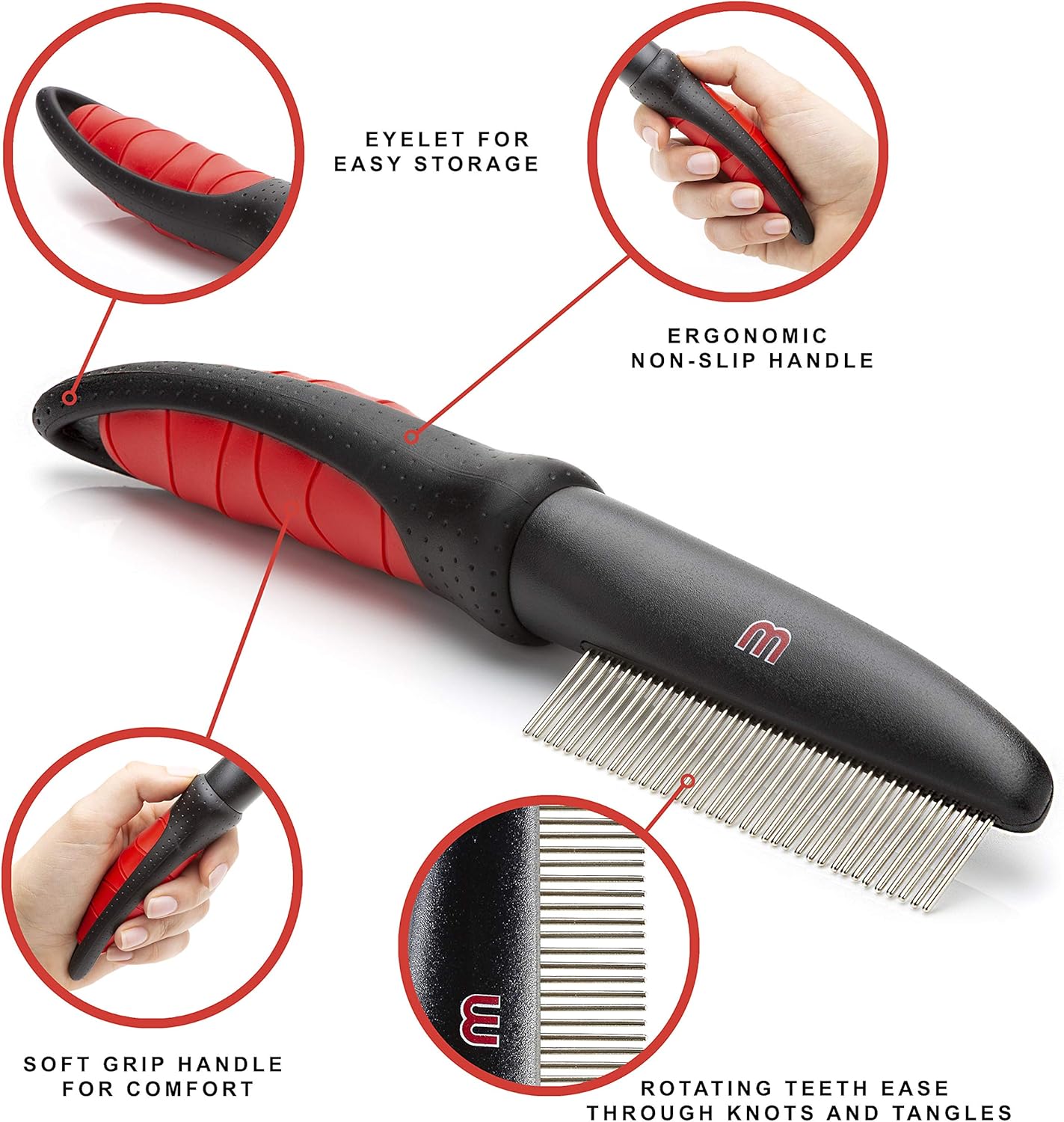 Mikki Anti Tangle Comb Short & Fine Coats