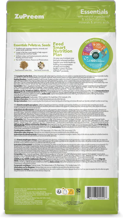 Zupreem Essentials Natural Complete Cockatiel Food 1kg