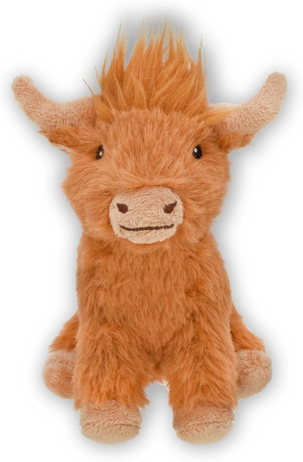 Happypet Highland Cow Brown Small Squeaky Dog Toy