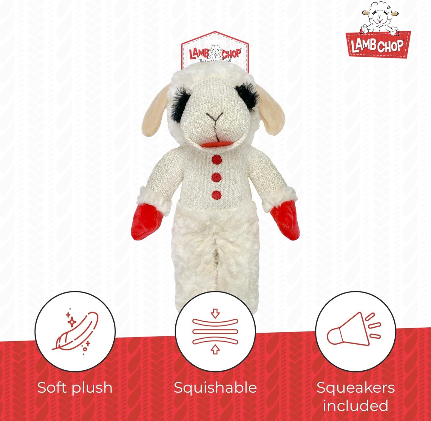 Happypet Lamb Chop Soft Dog Toy Medium Standing