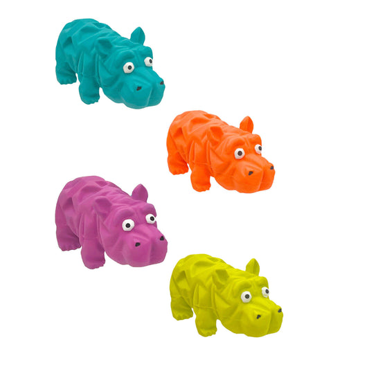 1x Happypet Origami Latex Hippo Large Assorted Colours