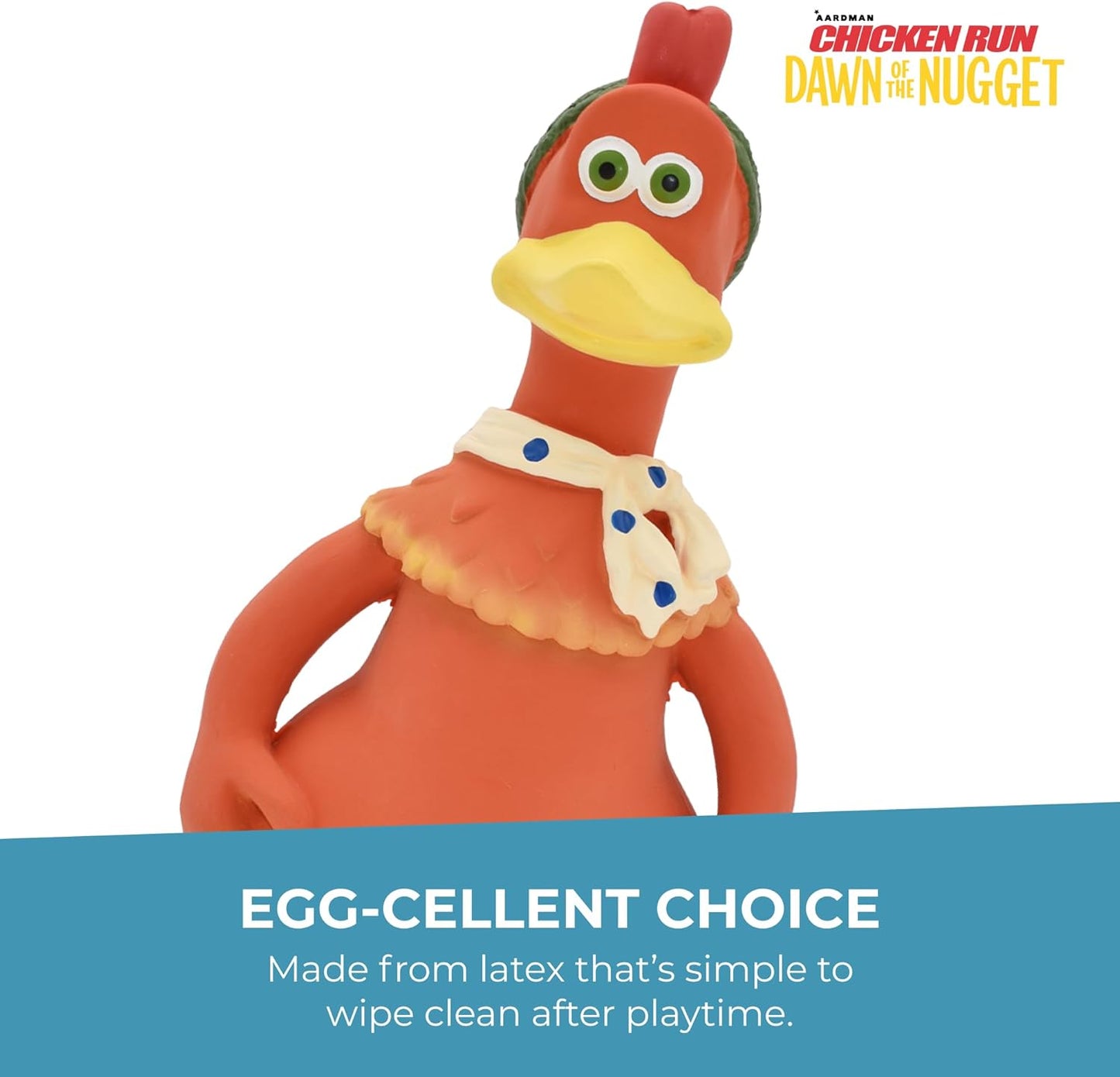 Chicken Run Latex Squeaky Chicken 10" Dog Toy